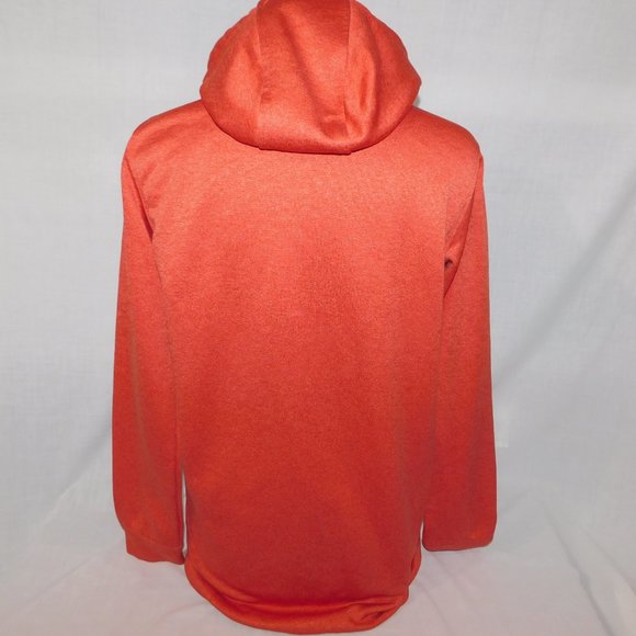 BURTON Women M OAK LONG Pullover Technical Hoodie Sweatshirt Cranberry Orange - Picture 12 of 14